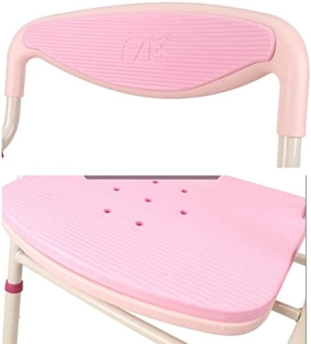 FXLYMR Седиште За Туширање Седиште За Бања Розова Висина Прилагодлива Безбедност На Преклопување Столче За Бања Нелизгачко Седиште За Туширање