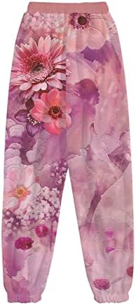 Miashui женски панталони Обични работни половини панталони високи со џебови џогери удобни жени џемпери женски обични панталони големина
