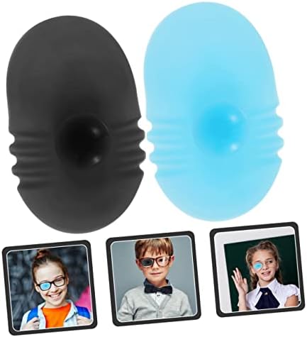 Doitool 2 парчиња силиконски вшмукување чаша за очите гаџети за деца за деца безбедносни очила за деца страбизам закрпи за очи