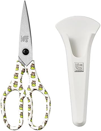 Ножици за кујнски ножици на линорозо, кујнски ножици со магнетски држач направен со јапонски челик 4034, повеќенаменски ултра остри