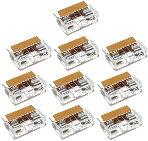 HeyiarBeit PCB PANEL PANEL MONT HOLDER CASE 5 x 20 mm Double Terminal Box 10 PCS