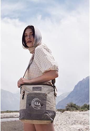 Myra торба за западно кожено рамо торба за жени - паметно правило за преостанато платно крстосница