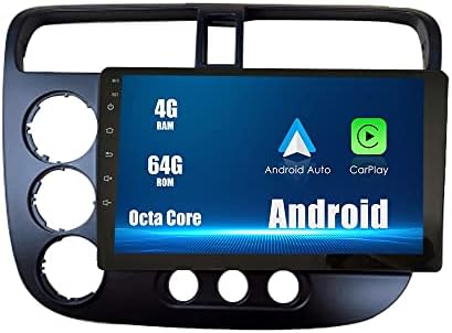 Андроид 10 Авторадио Автомобил Навигација Стерео Мултимедијален Плеер ГПС Радио 2.5 Д Екран На Допир захонда Граѓански 2005-2021