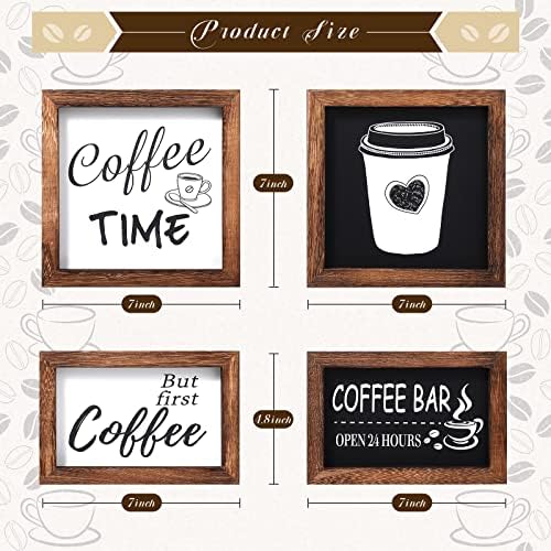 Знаци на декор за кафе, кафе, кафе -бар wallиден декор, но прва масичка за кафе, знак за кафе, декор за табличка за кујна кокона декорација