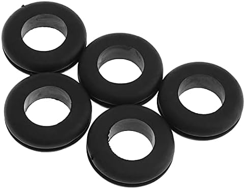 180 парчиња црни гумени громити за задржување на прстенот за заптивка за заптивка за заптивка со пластична кутија за комплети