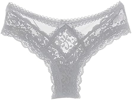G String Thongs за жени со низок пораст чипка V-back Criss Cross Bridds Soft Dishable Coard Color Scallop Trim Tangas Panties