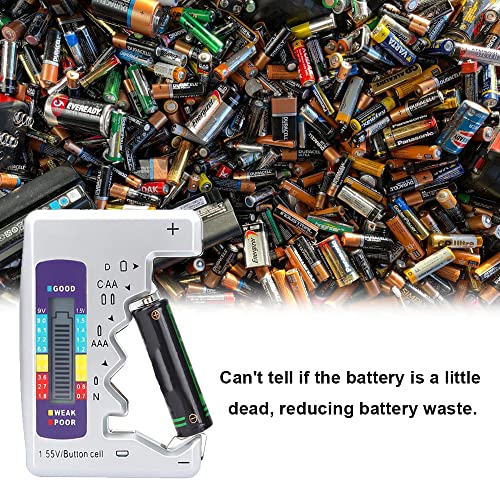 Јуанјутонг Тестер На Батерии, Лцд-Дисплеј Дигитален Универзален Проверувач На Батерии ЗА ААА C Ц Д 9В 1,5 В Н Батерии Со Копчиња, Мал Тестер