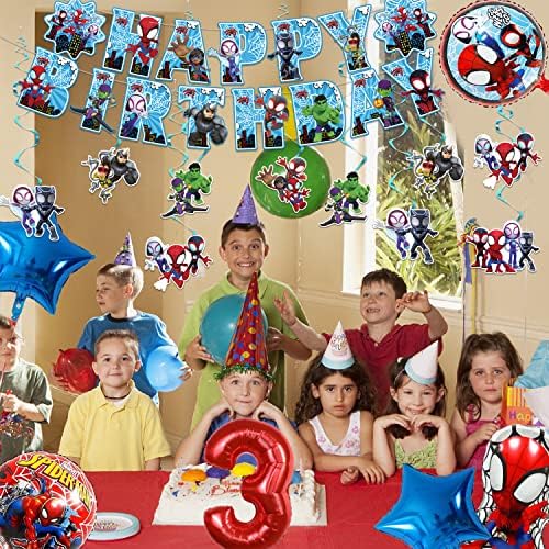 Спајди И Неговите Неверојатни Пријатели Роденденски Украси Пријатели Пајаци Роденденски Балони Украси За Забави Со Пајаци Банер И Висечки
