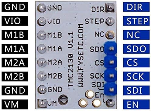 ZYM119 TMC2130 v1.1 Steptick Stepper Motor Driver за SPI функција со топлински мијалник 3Д делови од печатач Индустриски коло