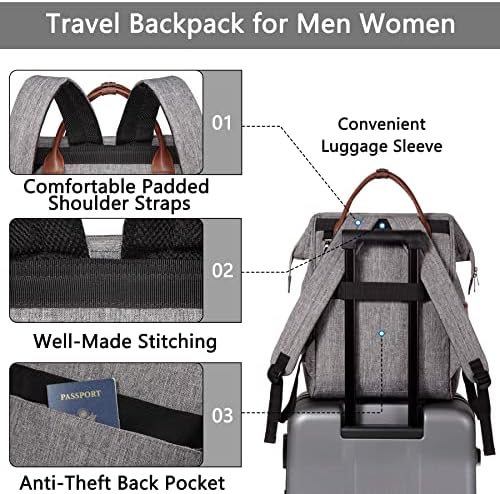 Ранец на лаптоп Касчко за жени, 15,6 инчи наставници ранец медицински сестри торби Работа ранец чанта водоотпорен анти-кражба на ранец за