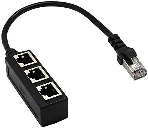 Кабел за адаптер за сплитер на мрежниот сплитер на VIENON RJ45, RJ45 1 машки до 3 женски приклучни порта за приклучоци LAN Ethernet Network