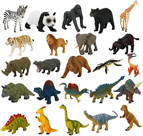 24 Пакувајте Играчки За Животни Од Зоолошката Градина За Диносауруси Пополнете Го Календарот За Доаѓање 2022 година Со Кутија За