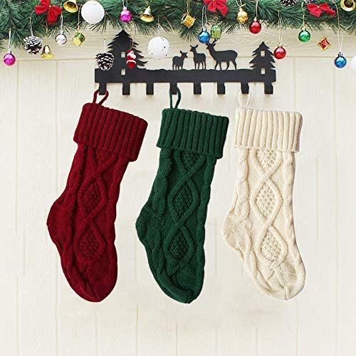 Chdhaltd 1pc 18 инчи Божиќни чорапи што висат Божиќни дрвја чорапи за новогодишни торби за бонбони Декорација Подароци торби Божиќно
