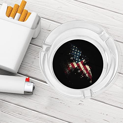 Орел САД Американско знаме цигара стакло од цигара Ашреата тркалезни држачи за пушење подлеч за пепел за дома хотелска маса врвна декорација