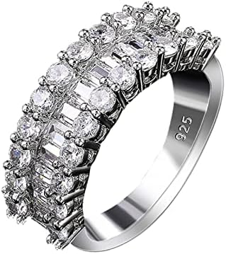 2023 година Нова женска принцеза тркалезна свадба прстен за венчавки прстен бенд женски модни прстени