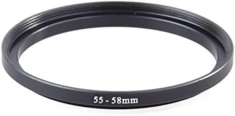 55-58мм 55мм-58мм 55 до 58 метални чекори на леќи за леќи филтер прстен за стапување на црно