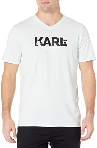 Машка машка маичка на Карл Лагерфелд Париз, мажјак во карл-маичка со врат