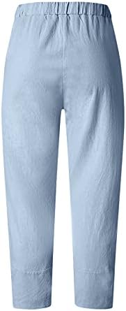 2023 Нови ленти панталони за жени, летни фустани обични широки нозе лабави вклопени јога печати печатени панталони