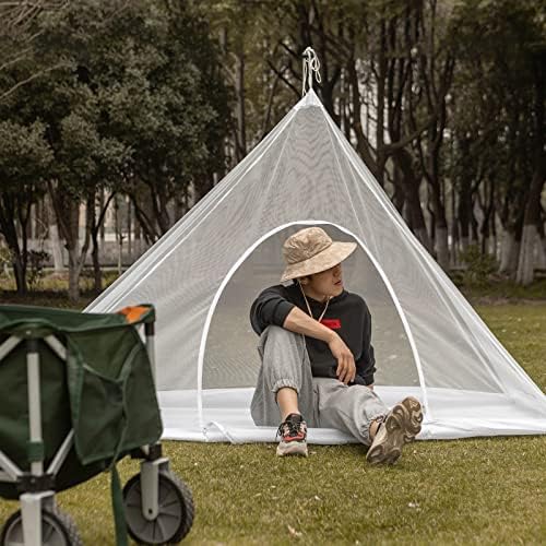 Исагапој кампување комарци нето шатор со торба за носење, мрежна мрежа за кампување кревет, компактен и лесен, кампување инсекти мрежа