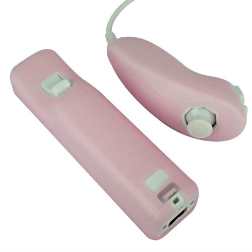 Ефорбади силиконска кожа мека кутија за Nintendo Wii Remote и Nunchuk, Pink