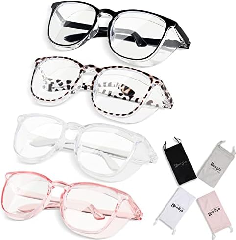 Безбедносни очила за безбедност на Feaglo, заштитни очила за безбедност на магла за жени, сина светлина блокирајќи стилски очила за заштита на очите страничен штит