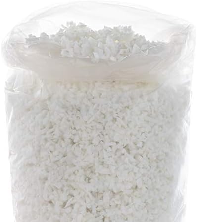 Linenspa Premium Shredded Memory Foam - Премиум Сите бели занаетчиски пена - Замена на перници, вреќи со грав, столици, кревети