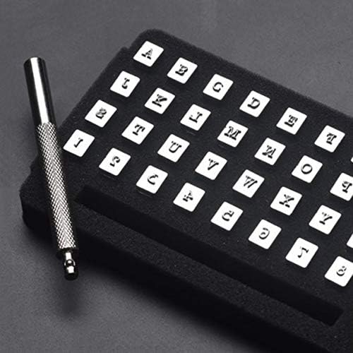 Ongонгјјујуан 36 парчиња сет за печат на букви, алатки за печатење на броеви од 3мм азбука Поставете кожни алатки за занаетчиски алатки