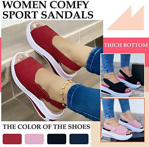 Сандали за жени обични летни платформа Сандали Анкел тока каиш мода удобно пипчиња чевли со чевли за плажа чевли