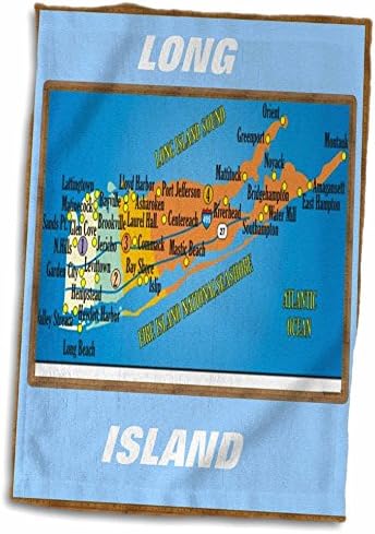 3Drose Florene Décor II - врамена мапа на Лонг Ајленд - крпи