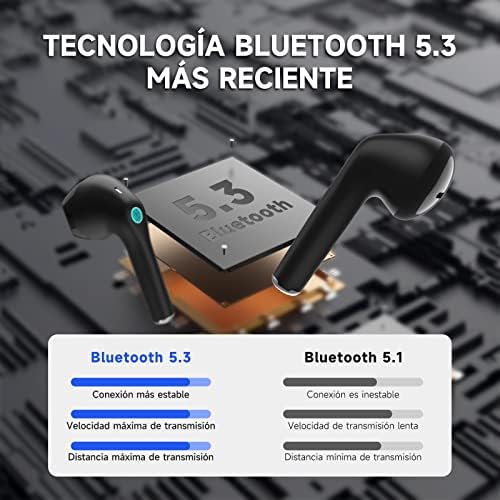Безжични Слушалки Bluetooth 5.3 Слушалки Длабоко Бас Во Уво Слушалки Премиум Звук Со Микрофон Безжично Полнење Случај за iPhone, Samsung,