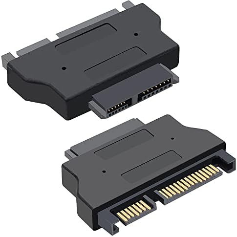 Dkardu 2 пакет SATA 22pin Машко до тенок SATA 13pin Femaleенски адаптер, тенок адаптер за проширување на конверторот SATA за лаптоп 2.5 ”HDD SSD