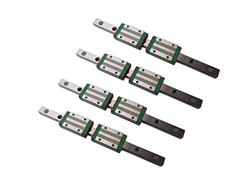 MSSOOMM MINIATURE LINEAR SLINEWAY GUIDEWAY RAIL 4PCS MGN7 MR7 33,86 инчи / 860mm + 8pcs MGN7-H тип на линеарен лизгачки превоз за лизгање