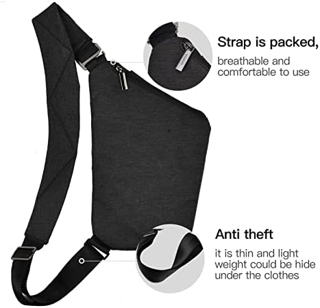 Торба за прашка за шишиња за мажи Crossbody торба со лесна рамо на рамото ранец анти-кражба торба за градите за спортски велосипед