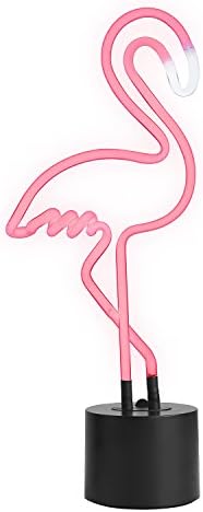 Ампед &засилувач; Ко-Фламинго Неонски Биро Светлина, 17 х 6.7 - Фламинго Партија Украси, Розова Неонски Знаци Украси - фламинго светилка,