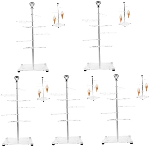 Луксузни 5 парчиња Држач За Сладолед Држач За Конус Држач За Конуси Држачи За Десерти За Суши Држачи За Ролни За Вафли Држач За Акрилен