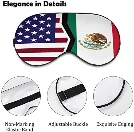 Американско И Мексиканско Знаме Маска За Спиење Со Врзани Очи Симпатична Сенка За Очи Смешна Ноќна Покривка Со Прилагодлив Ремен За Жени Мажи