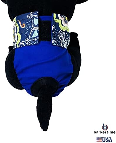 Barkertime Милениум Цвет На Сина Премиум Водоотпорна Пелена За Мачки, XL, БЕЗ Панталони Со Обетка Од Опашка За Веселба, Прскање, Инконтинентни Мачки-Направени Во САД