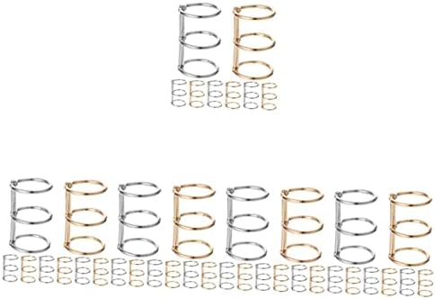 Stobok Папка прстен за прстен за запишување на врски за врски со врски 40 парчиња лабава лисја прстени тркалезни врзивни дискови