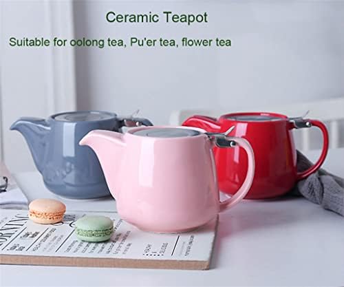 Чајот CCBuy поставува 580ml порцелански чајник Шарен рачно изработен сад за чај со екстра-фино инфузер за да се подготви лабав чај