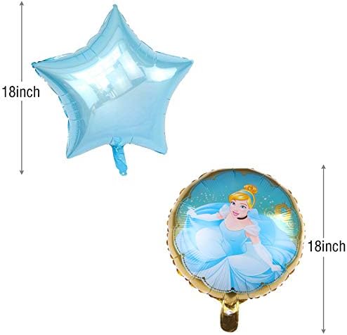 9 ПАРЧИЊА Пепелашка Балони За Деца Роденден Бебе Туш Принцеза Тема Партија Украси