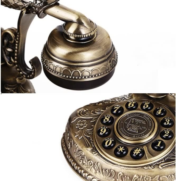 Н / А Европски Стил Сите Метални Антички Телефонска Технологија Ретро Мода Домашна Канцеларија Орнаменти Грамофон Фиксен Телефон