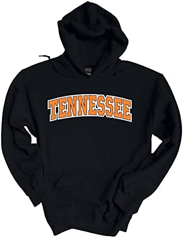 Компанија за кошула во Тренц Тенеси Худи Фудбалски тим Боја Тенеси портокалова Тенеси Роки Топ Менс со качулка со чевли-црна-медиум