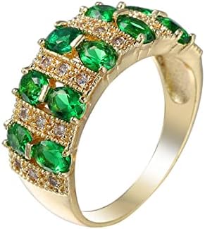 Сребрени жени прсти прстени моден тренд единечен целосен дијамант циркон прстен дами накит дијамантски прстени за жени големина 6 10