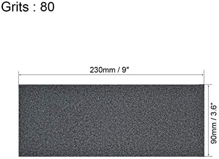 uxcell 5pcs 80 решетки влажни сув водоотпорен асортиман на шкурка 3,6-инчен х 9-инчен абразивни хартиени листови за мебел од дрво метал