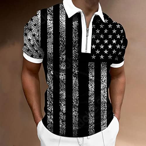 Bmisegm летни кошули за пливање за мажи мажи 3D дигитално печатење лапел патент со кратки ракави кошула маички со долг ракав