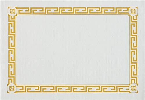 Хофмастер Смит Ли златен грчки клуч за хартија за хартија | Директен раб | 10x14 | 50 по пакет