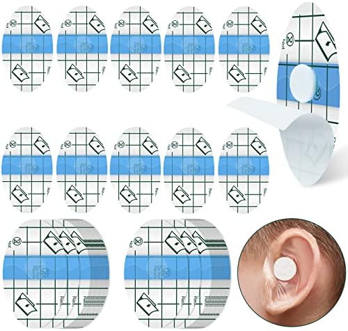 60 парчиња Бебе водоотпорни налепници за уво уши за заштити за туш уво со приклучоци за уши за деца новородени капаци за еднократна употреба