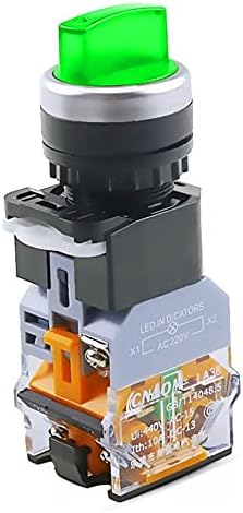 DFAMIN LA38-11XD/2 Прекинувач на копчето за ротирачки притисок со ламба 22мм 2 позиција 3 Позиција за заклучување на LED-копчето LED копче за повеќекратно
