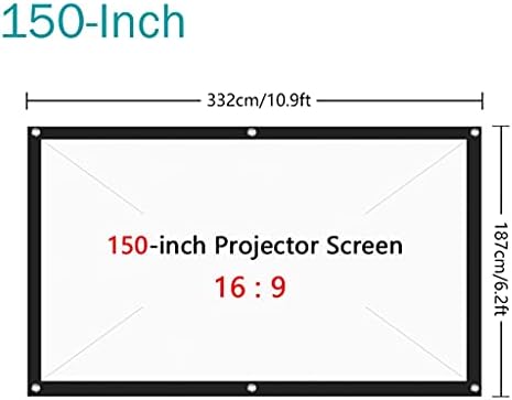 FZZDP 150 инчен проектор за проектор на екранот за преклопување на проекцијата на проекцијата на филмот за домашно кино за домашно кино