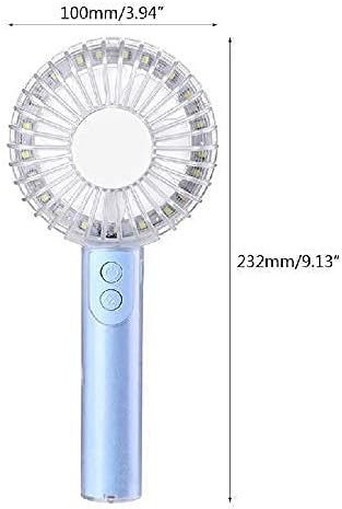 UXZDX преносен рачен вентилатор мал преносен преносен рачен вентилатор USB USB полнење со огледало за шминка Огледало за одвојување на држачот